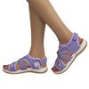 2025 Spring New Round Head Breathable Casual Sandals Women's Foreign Trade Large Size Flat Beach Sandals Women