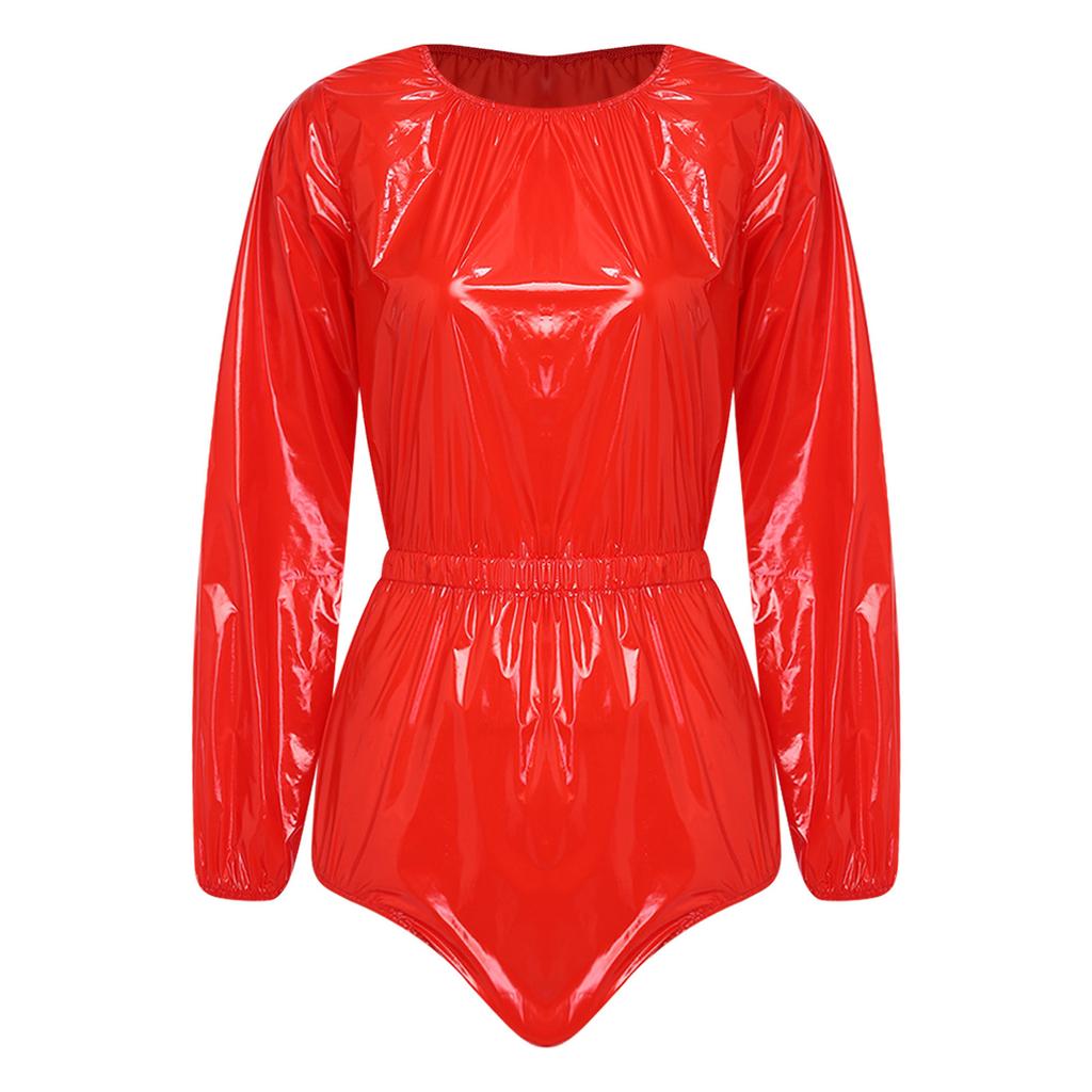 S-3XL Damen Wasserdichter Trikot-Body Langarm Elastische Taille Knopfleiste im Schritt Windelüberzug Adaptive Kleidung für besondere Bedürfnisse