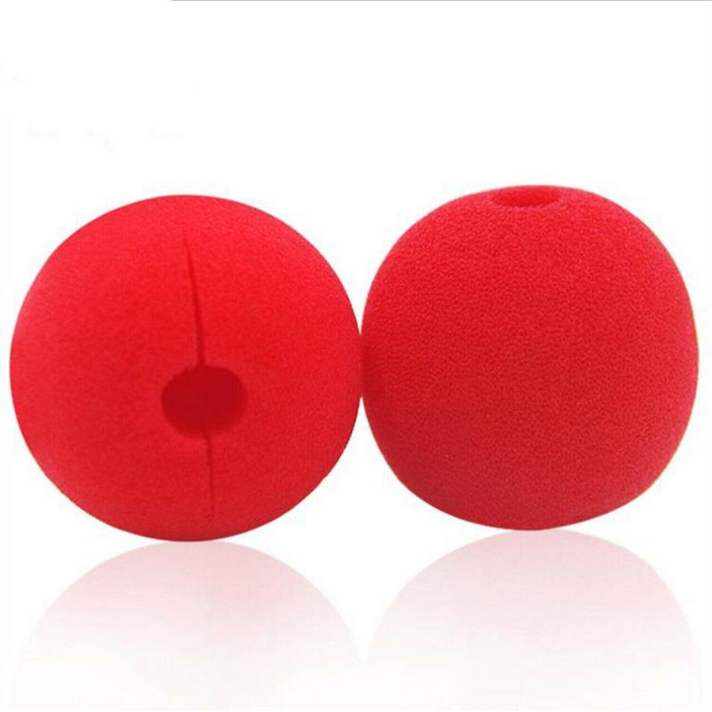 10pcs Foam Red Ball Clowns Noses 5cm Halloween Party Cosplay Costume Circus Props Festival Make Up DIY Crafts