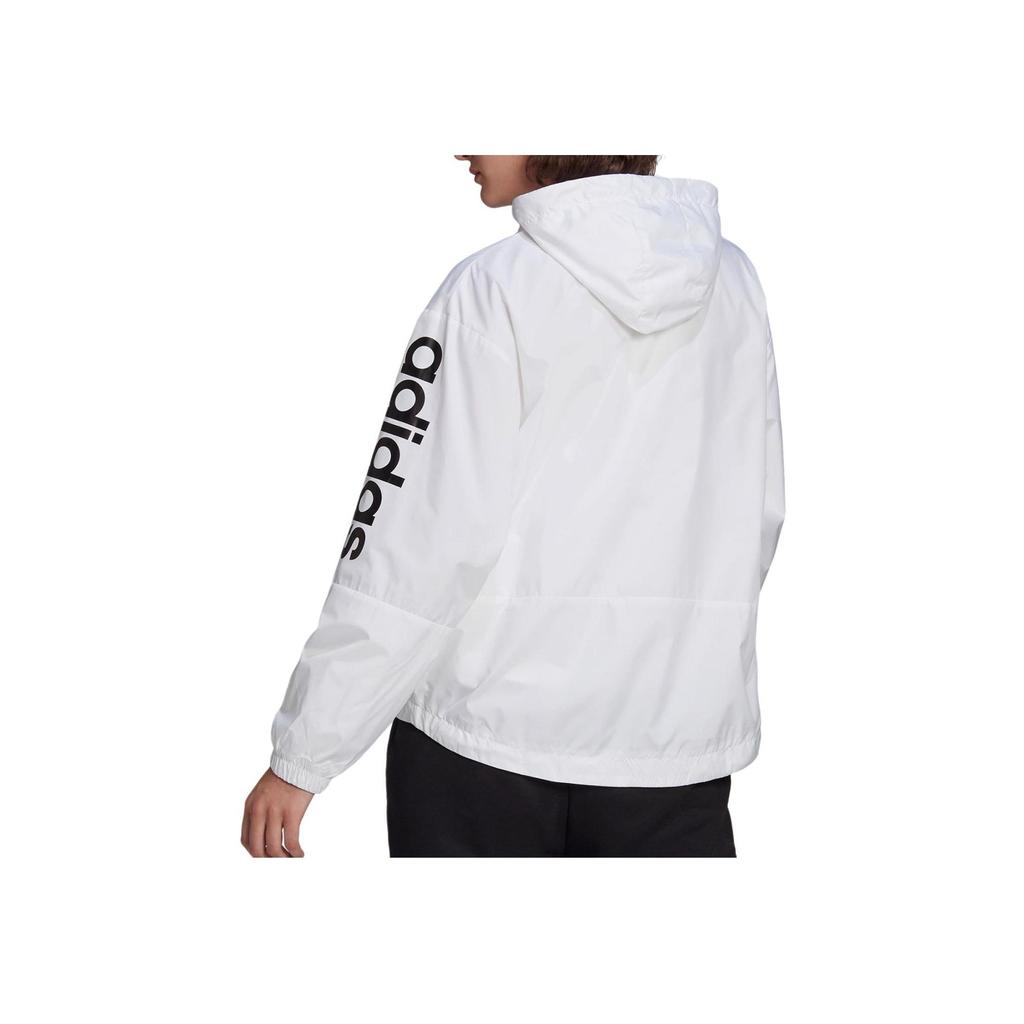 adidas Essentials Oversize Logo Windbreaker Damen Weiß Schwarz GL0647