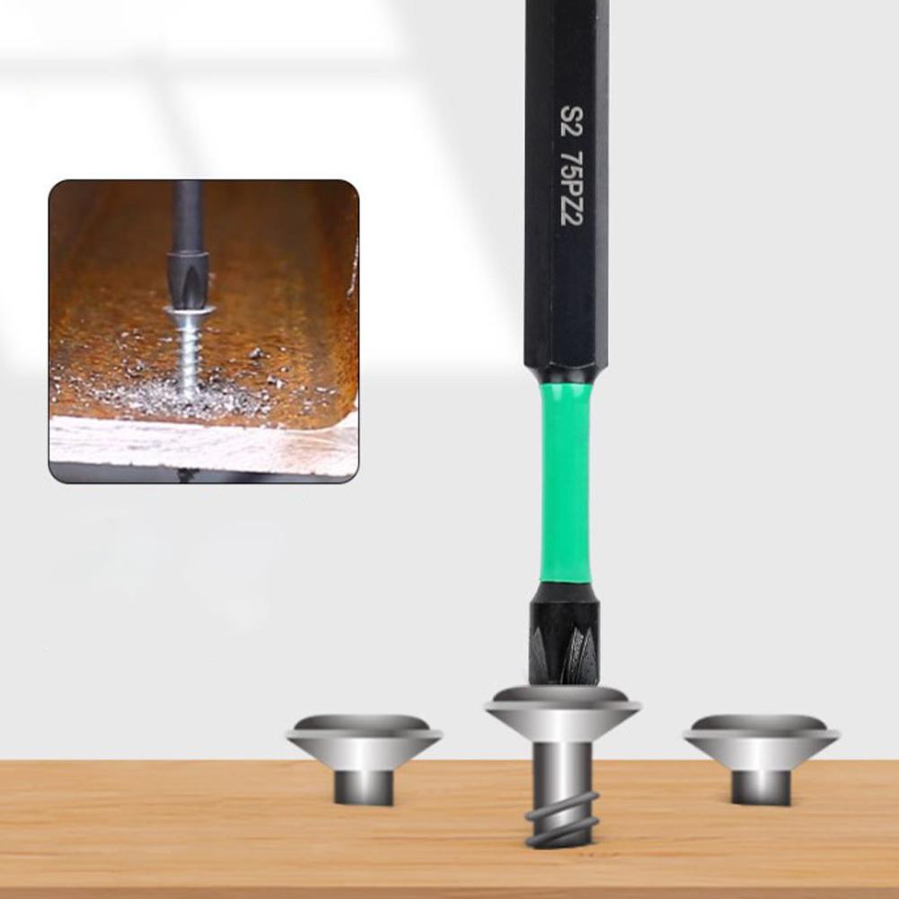 Bit de șurubelniță PZ-2 cu cap de lot magnetic de 25-150 mm Bit de șurubelniță cu tijă hexagonală antiderapante din oțel aliat.