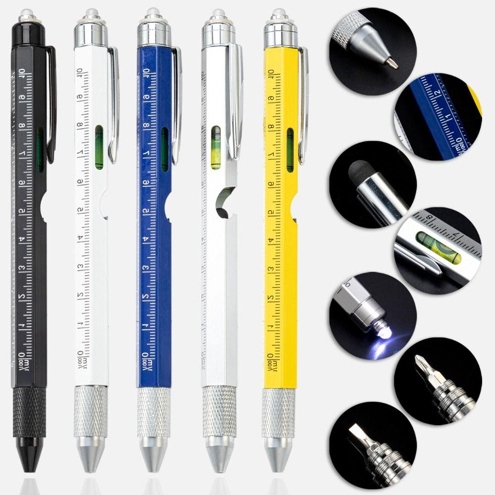 Detachable Multi-function Tool Pen 9 in 1 Measure Technical Ruler Tighten The Screw