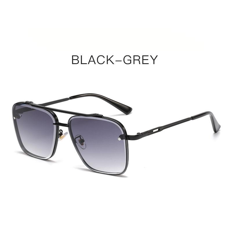 Neue Mode Quadratische Sonnenbrille Herren Luxusmarke Designer Metall Sonnenbrille Vintage Pilot Brille