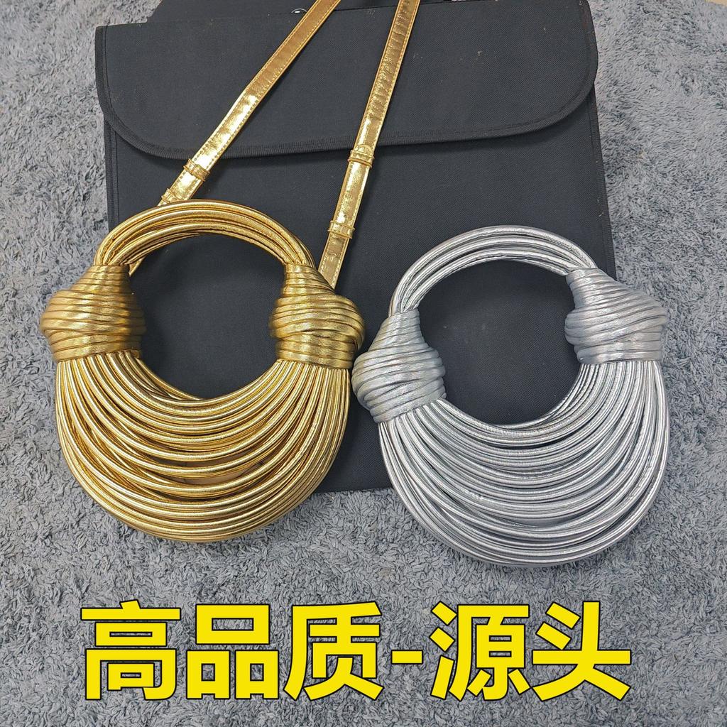 Handwoven Bag, Noodle Bag, Knotted Bag, Handbag, Fashionable Personality, Trendy Niche Design