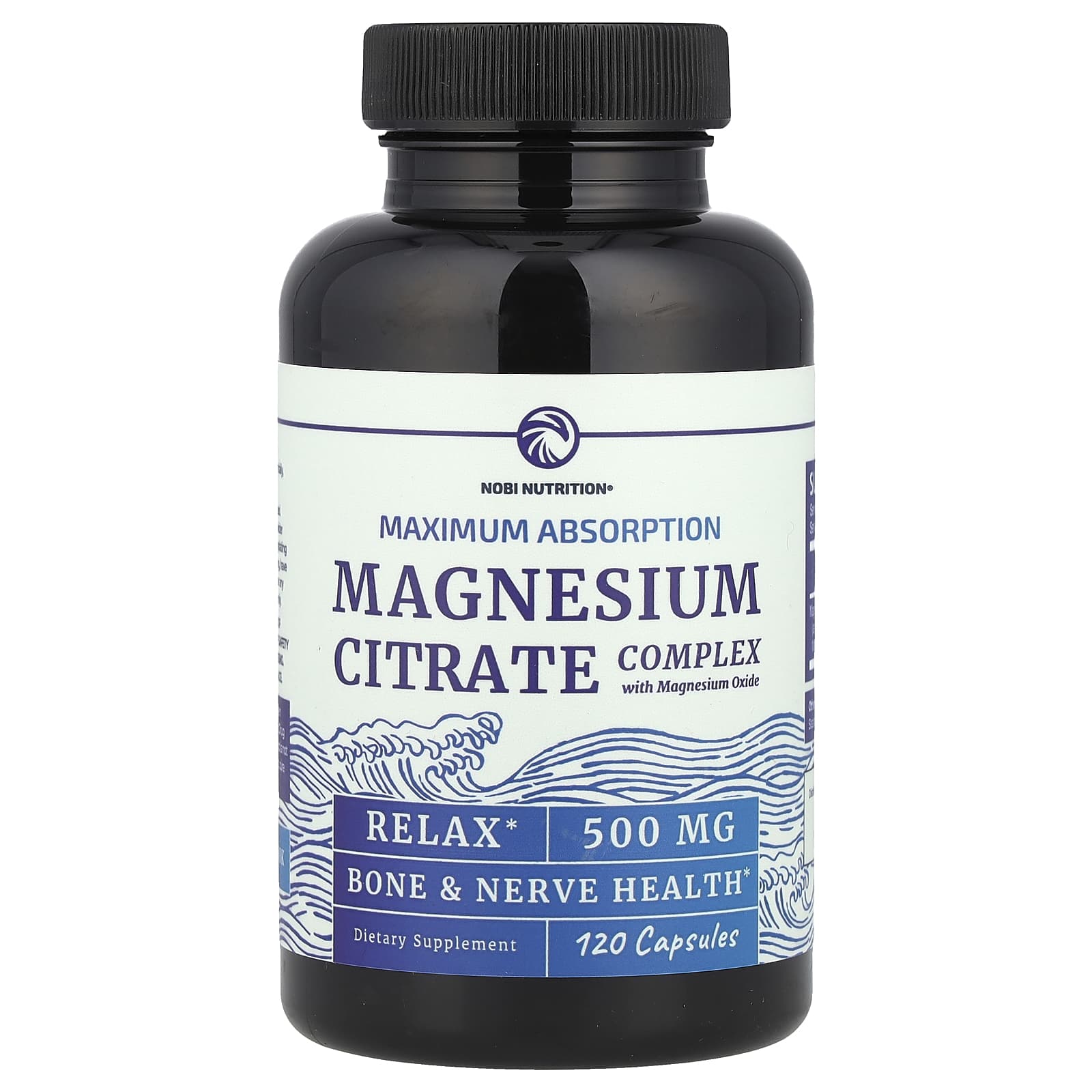 

Magnesium Citrate Complex with Magnesium Oxide, 500Mg, 120 Capsules