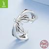 Wind Big Butterfly Open Ring Women'S Niche Premium Light Luxury S925 Sterling Silver Jewelry Ring Batch