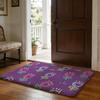 Cute Cartoon Tulip Floor Mat Soft Flannel Absorbent Mat Non-Slip Rug Home Bedroom Bathroom