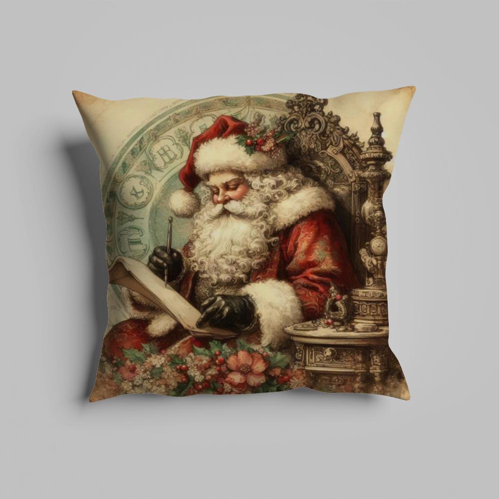 Kissenbezug luxuriös Heimbüro, Sofa dekorativ Mehrgrößen Autositzkissen, Kissenbezüge Weihnachtsmann Weihnachten Retro