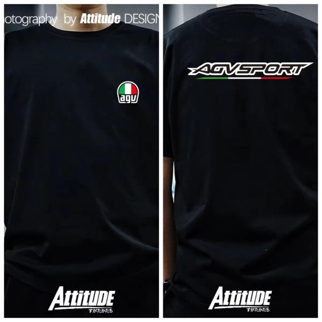 2025Summer Fashion Motorcycle Racing Motorcycle Rider AGV Helmet Daily Cycling Trend High Quality Cotton Short Sleeve T-shirt