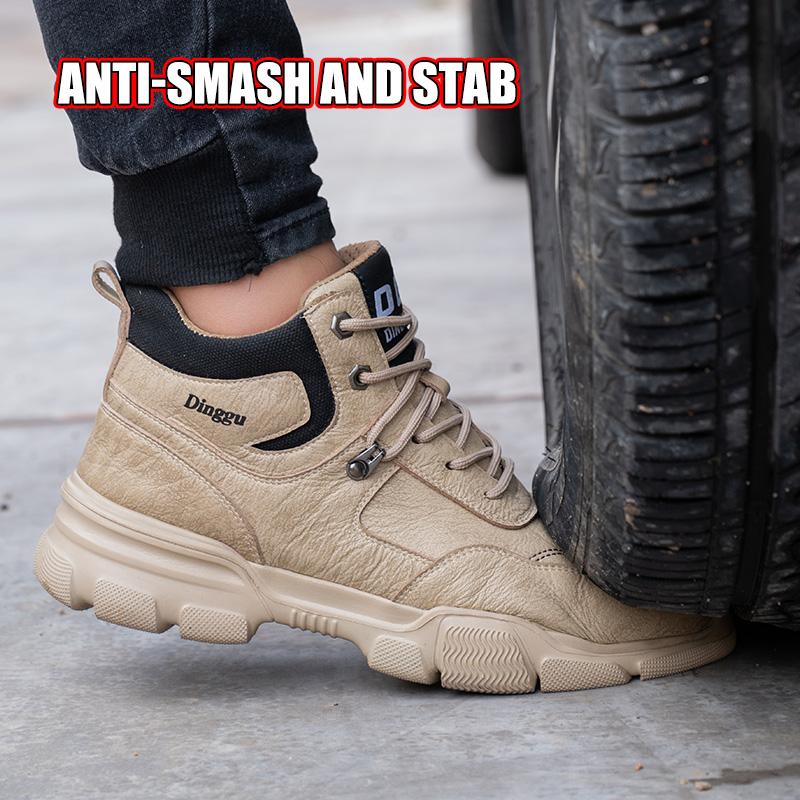 Work Boots Indestructible Safety Shoes Men Steel Toe Shoes Puncture-Proof Sneakers Men Non Slip Work Shoes Male Tactical Boots