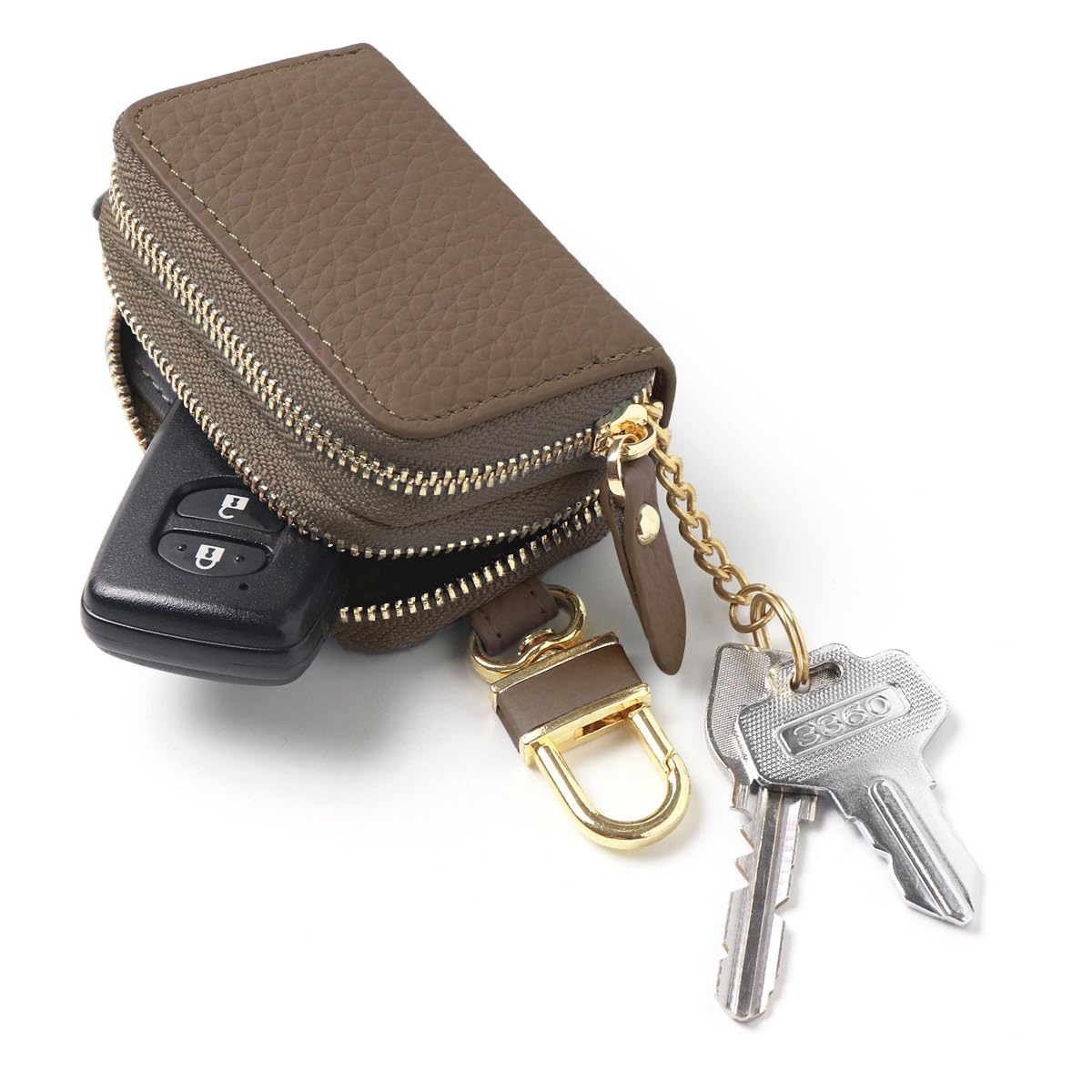 

Blanc Pomme Смарт-ключ Оригінал Містить 2 Подвійний Мокко Чохол, Шкіра, Ключі, Блискавка, Без ключа, Жіночий, bp-2010,