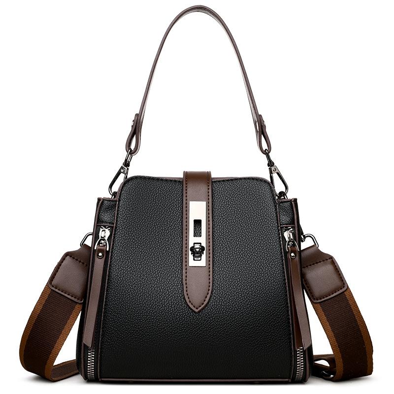 High-end, Stylish Single-shoulder Bag for Women, Soft Leather Bucket Bag, Large-capacity Handbag