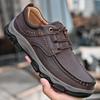Men's Shoes Casual Leather High Quality Lace-Up Oxford Shoes Hot Sale Male Comfortable Footwear 2024 Leather Male Outdoor Shoes