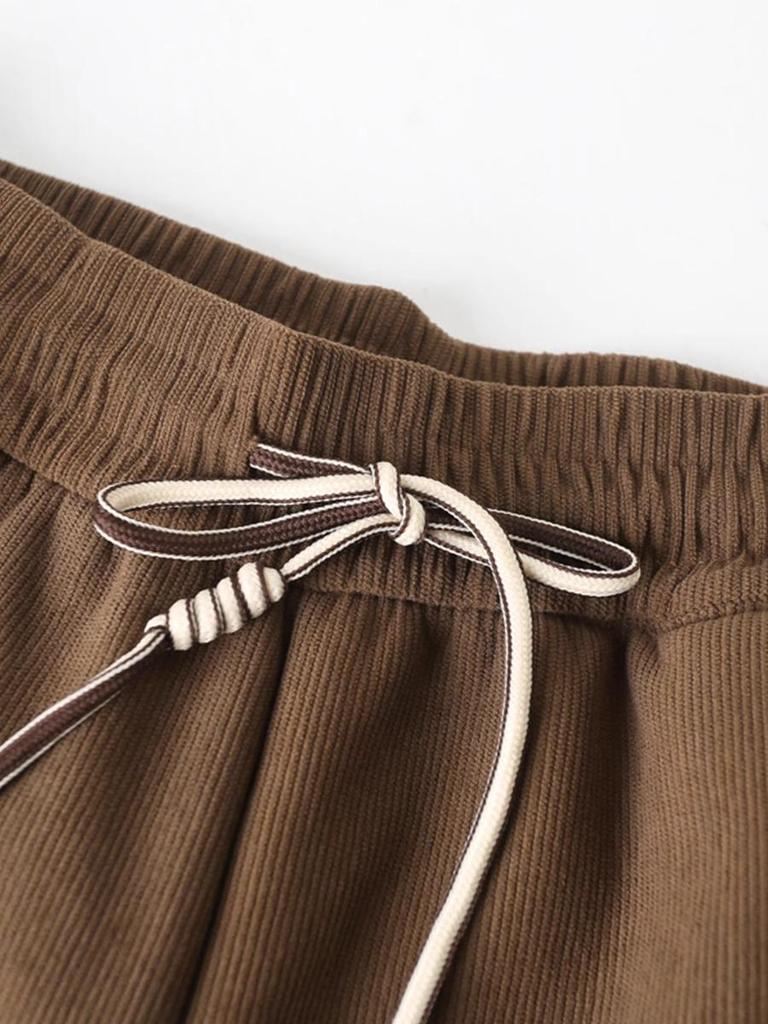 Mom's High-Waisted Tapered Pants - Plus Velvet, Midweight, Casual, Spring-Fall, Winter Wear