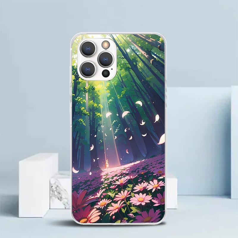 Anime Aesthetic Scenery Phone Case For IPhone 16 17 Air 16E 15 14 Plus 13 Mini 12 11 Pro Max 7 8 + SE 2020 Soft TPU Back Cover 1