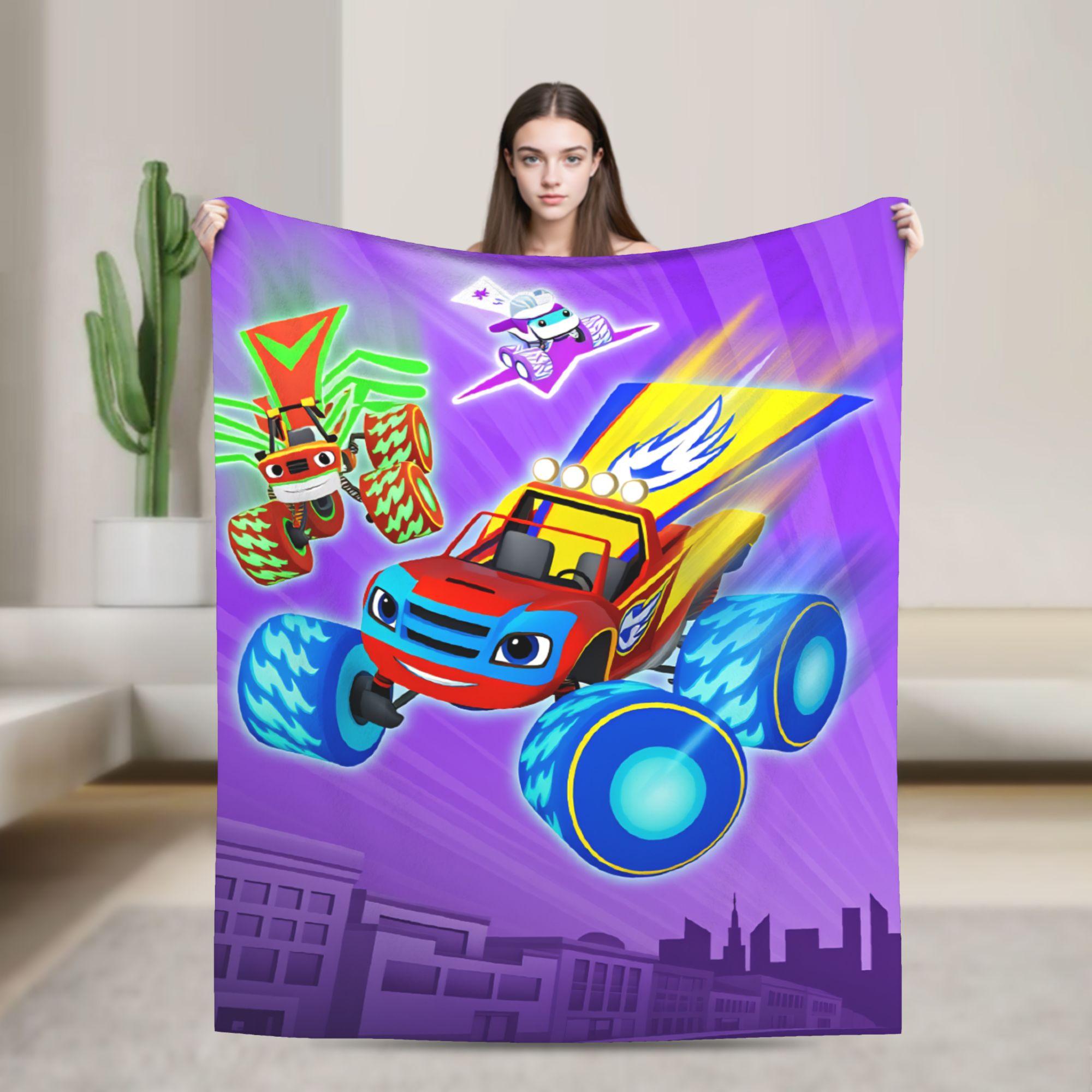 

Blaze and the Monster M-Machines Flannel Blanket Winter Warm Throw Blanket for Children Bedroom Comfortable Bedspread Sofa 130x150cm