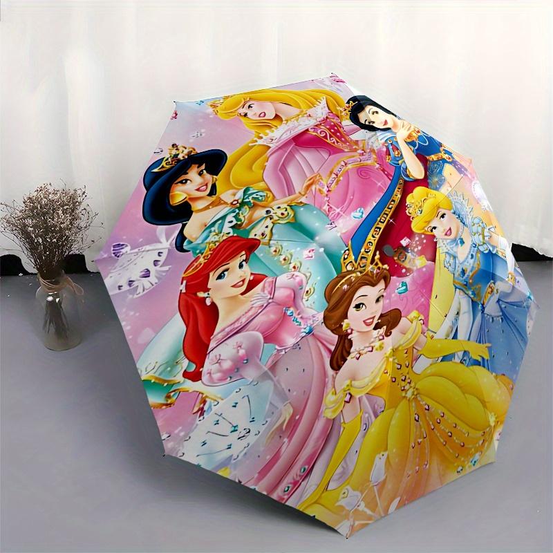 Princesses, Fantasy Automatic Opening and Closing Umbrella, Compact Travel Umbrella, Lightweight and Portable, Suitable for Beach Commuting