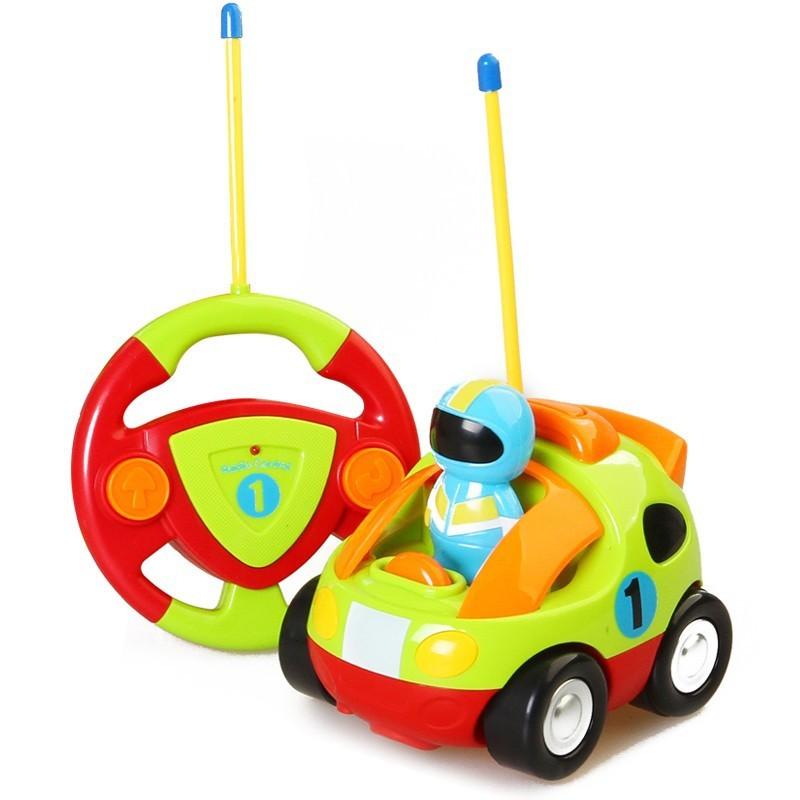 Jakmean Cartoon Remote Control Car Police Car With Colorful Lights And Music For Kids