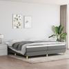 Vidaxl Continental Bed with Mattress, Dark Grey Fabric 200X200 Cm