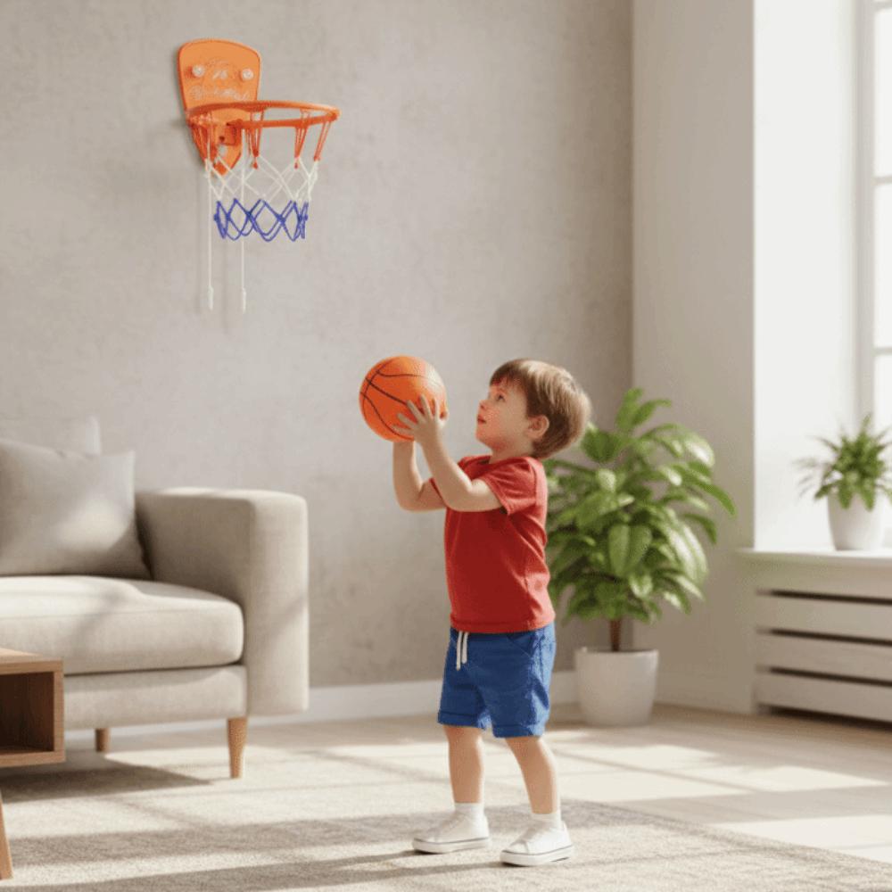 Cartoon Animal Baby Basketball Toy Set No-Drill Installation Kids Basketball Set  Outdoor Sports