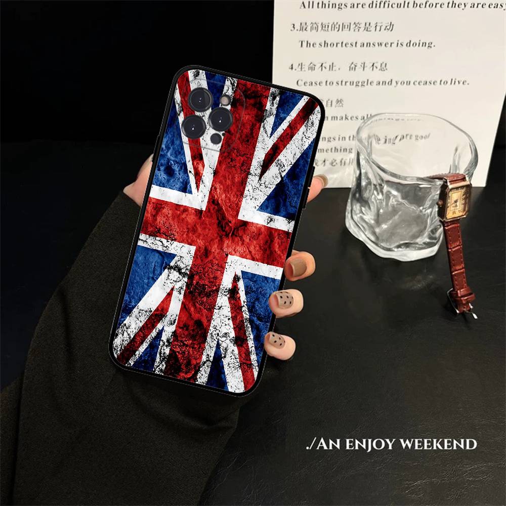 England Britische UK Flagge Handyhülle Für iPhone 17 16 14 15 13 12 11 Pro Max Plus Silikon Weiche Hülle