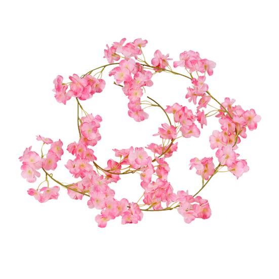 70,8" Künstliche Kirschblüten-Girlande für Frühlingsdekoration, Kunstseidenblumen-HängeRanken für Zuhause, Hochzeitsbogen, Party, Büro, Garten-Dekor