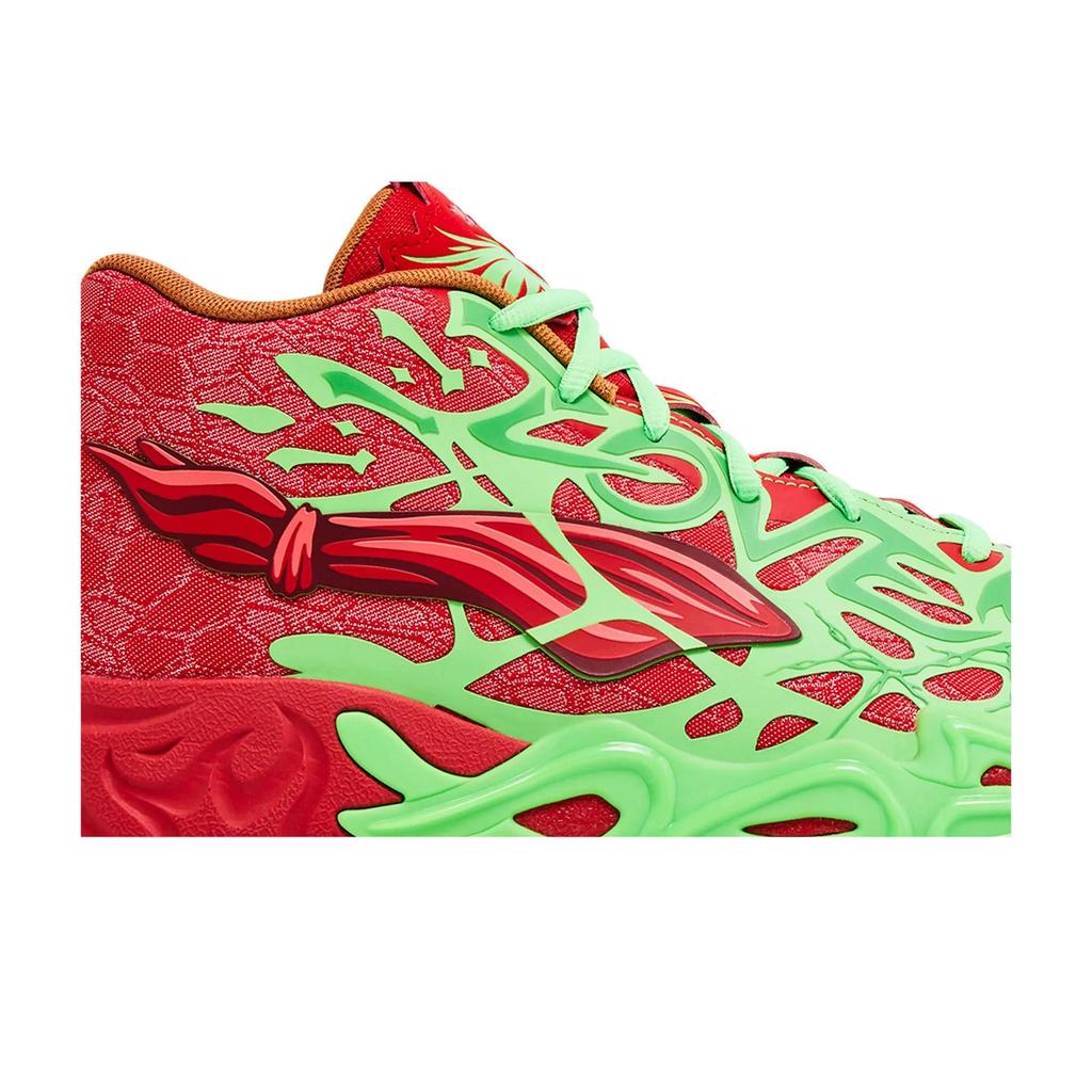 Puma MB.04 'Donatello Raphael' (Unisex) Fluro Green Pes / Red / Dark Amethyst Basketball Shoes 312055 01