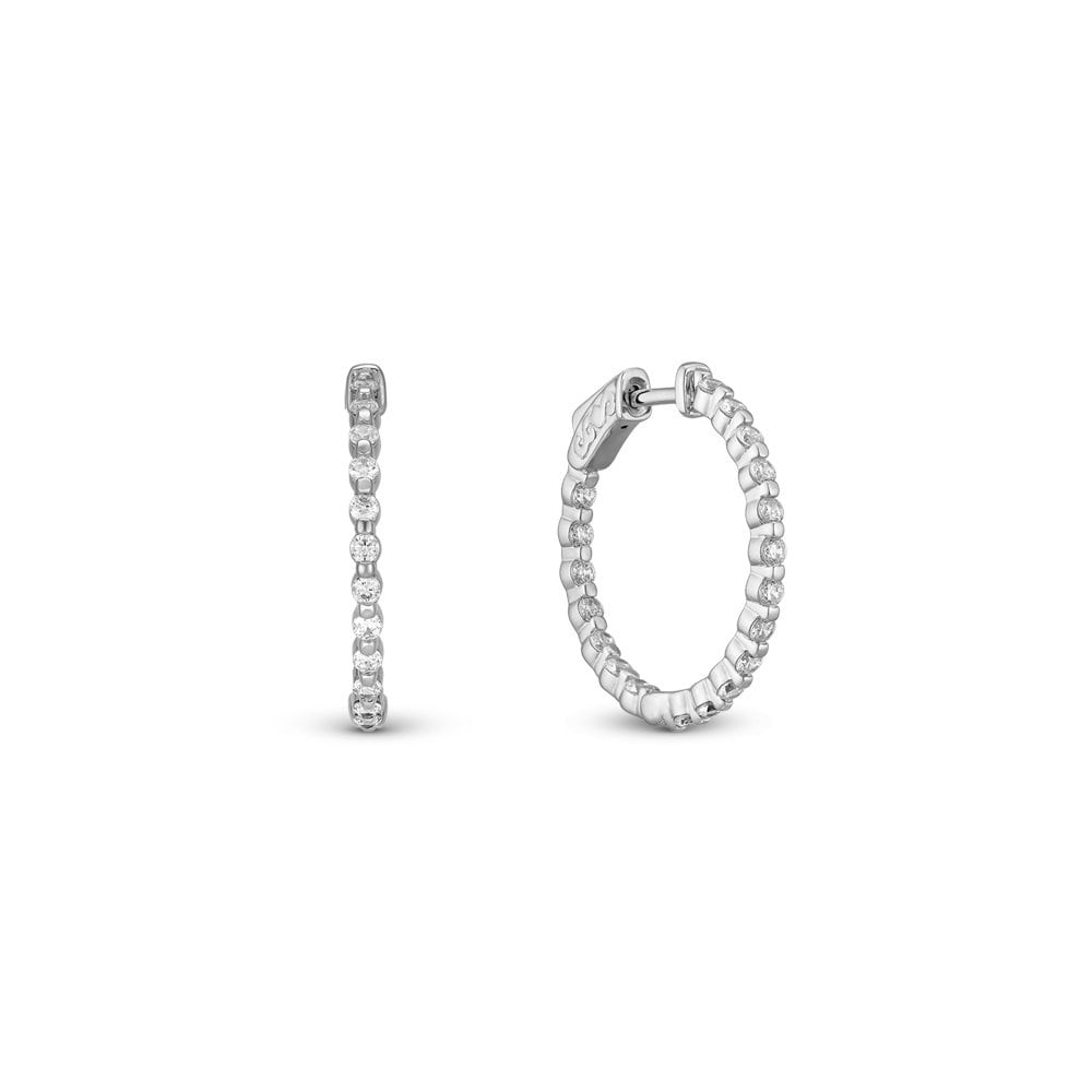 [Starfield Suwon Mini Gold] [Mini Silver] Tennis Small Round Cut Thin Earrings Eaam1002