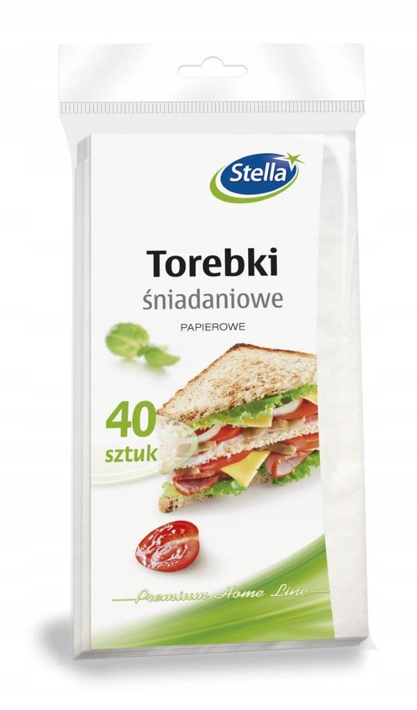 Papierowe Torebki na Lunch Stella do Kanapek i Jedzenia, .