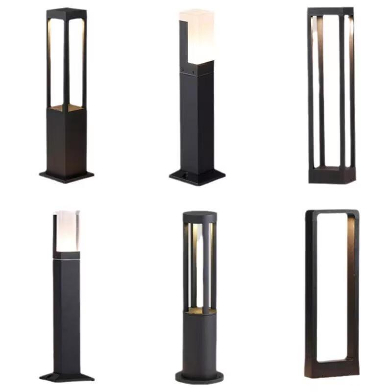 Outdoor Square Waterproof Lawn Pillar Light