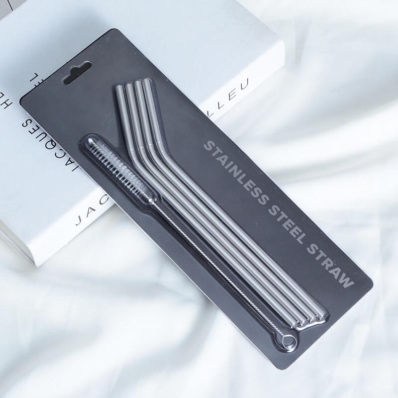 QianXing Reusable Titanium Plated Stainless Steel Straws
