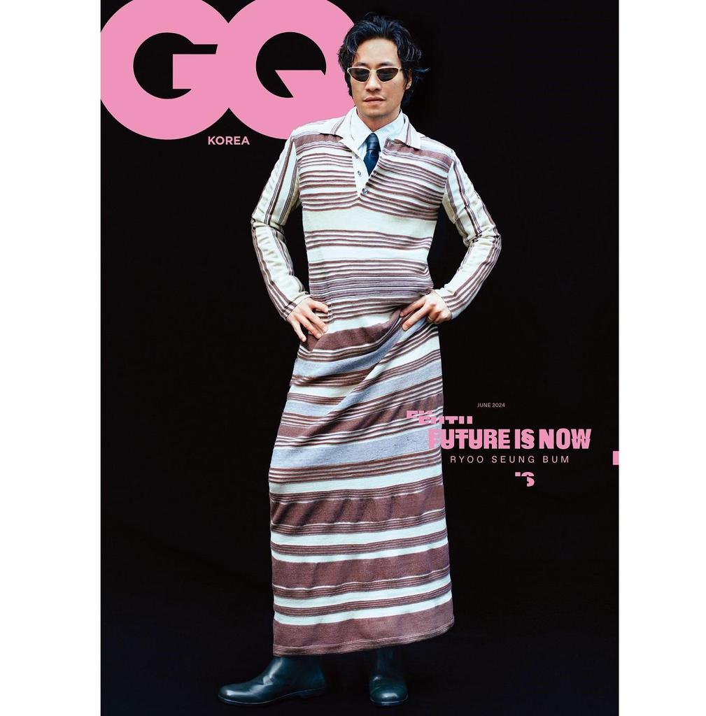 2024.6 GQ OKŁADKA TYŁKA RYOO SEUNGA Losowo