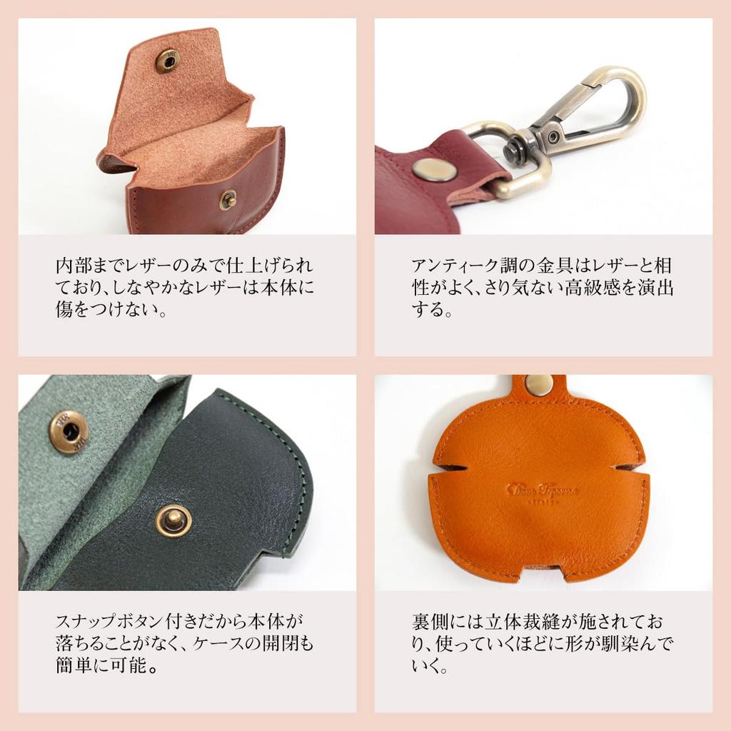 AirPods Compatible Case Compatible with Pro 2019 1st Generation and 2022 2nd Generation Cover Sleeve Genuine Leather Italian Leather Men Women Black