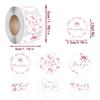 Thank You Decoration Stickers 500pcs/Roll 2.5cm Pink Bow Pattern for Envelope Sealing Craft Projects Small Retail Business Packaging