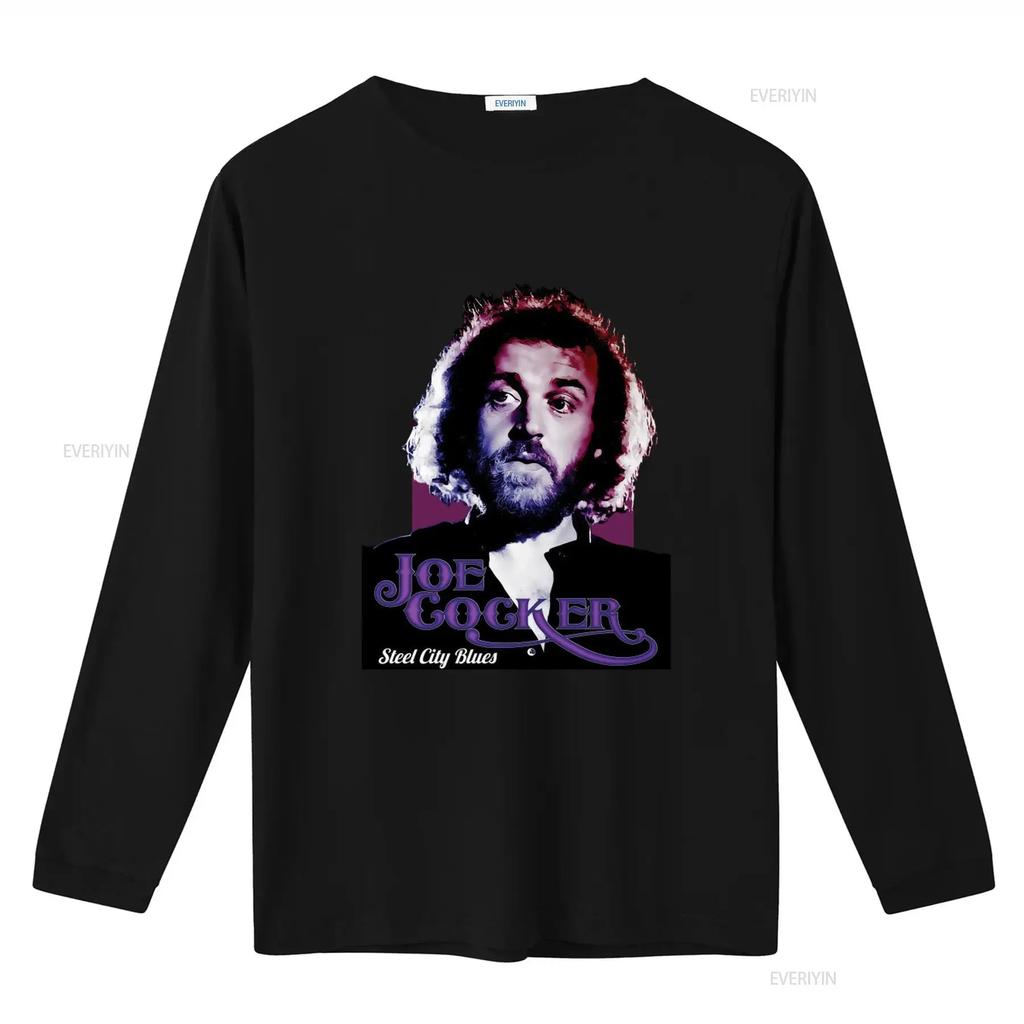 Joe Cocker Steel City Blues T Shirt 100 Cotton Sizes for Men and Women Vintage Washed Stylish Streetwear Versatile Homme