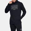 Under Armour Baseline Fleece Hooded Basketball Logo Sweatshirt Men Sweatshirt Black 1343007-002