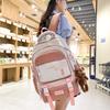 Children's Schoolbag Student Large Capacity Backpack Men's Color Block Backpack Patchwork Women Backpack