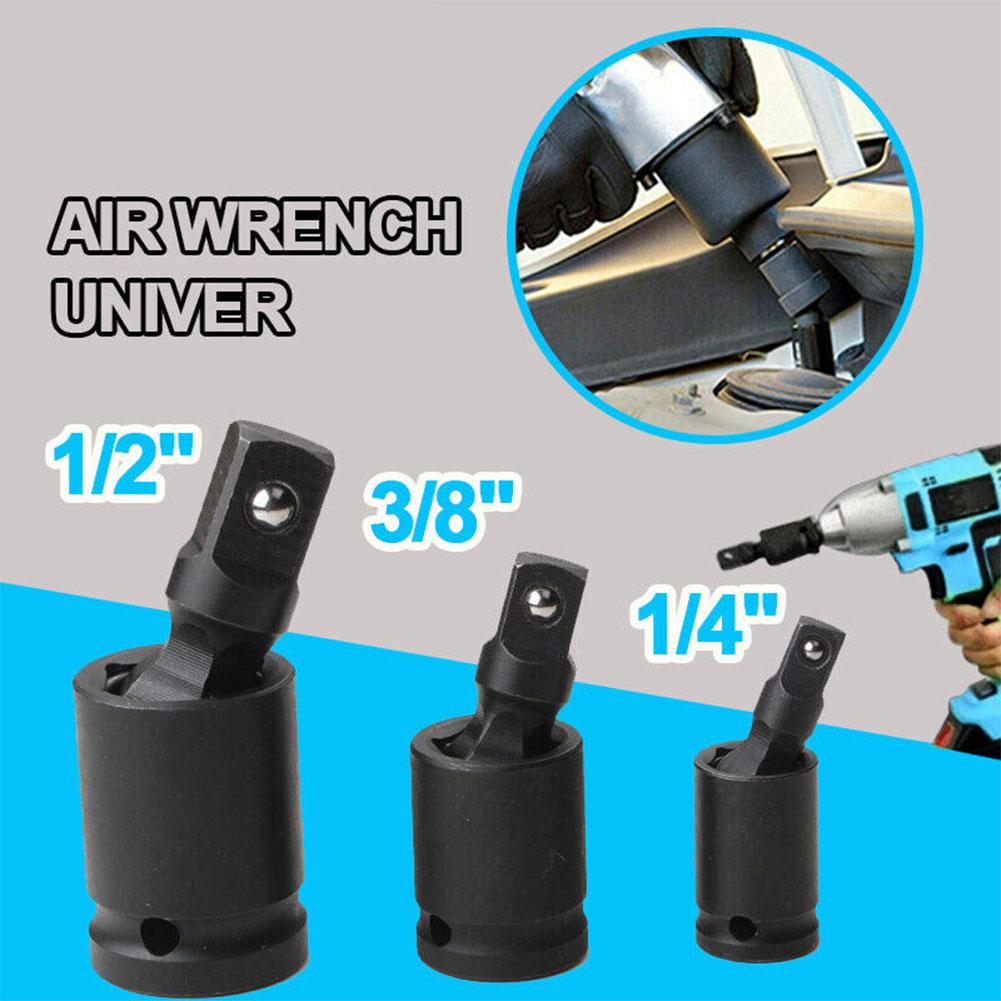1/4 3/8 1/2 Inch Wrench Socket Adapter 360 Degree Air Wobble Socket Adapter Flexible Impact Swivel Socket for Bicycle/Car Repair