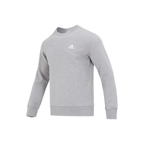 adidas logo sports casual pullover hoodie for men, gray M серый