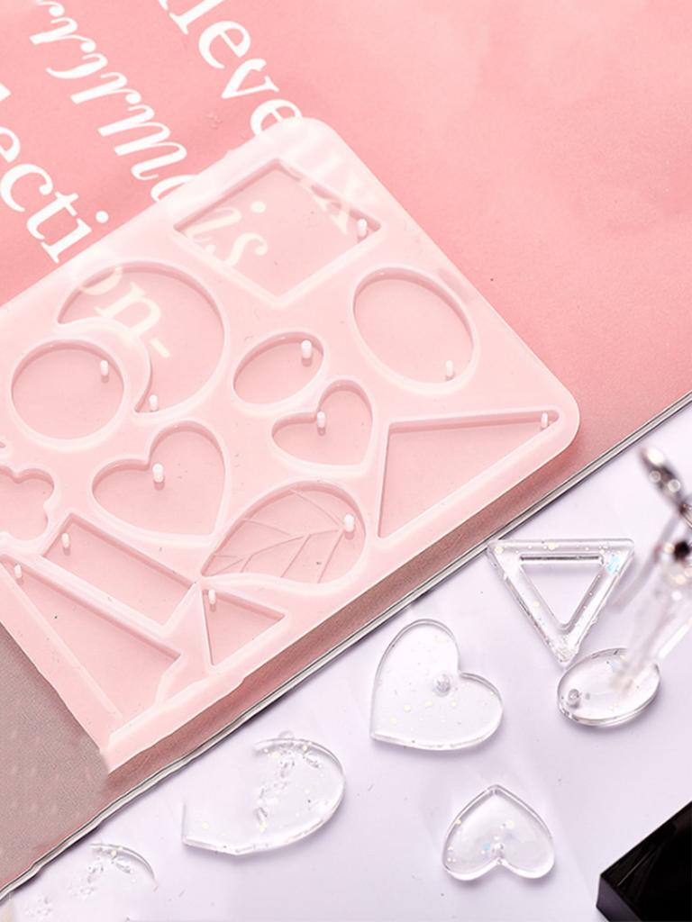 Ohrring Anhänger Silikonform Geometrischer Rhombus Epoxidharzform für DIY Ohrringe Schlüsselanhänger Halskette Anhänger Epoxidharz Handwerk