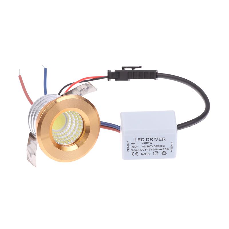 

Мини светодиодный прожектор лампа направленного света Cob 3W 220V/12V ювелирный шкаф свет черный белый золото серебро отделка алюминий вырез отверстие 30 мм золотой