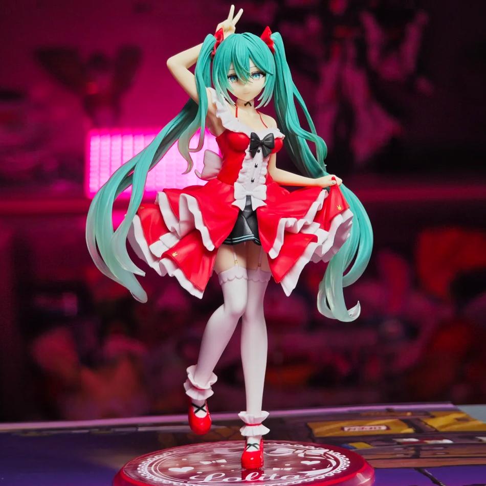 20cm Sexy Girl Hatsune Miku Anime Figure Fashion Subclture Miku Action Figure Christmas Gift PVC Collections Model Doll Toys
