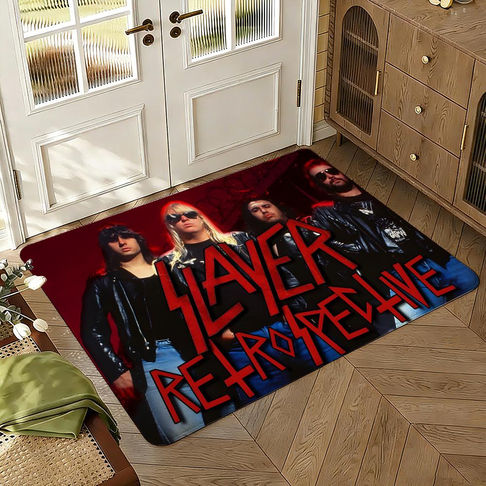 Rock Music Floor Mat Soft Thickened Absorbent Non-Slip Bedroom Living Room Door Mat Home Decor Flannel Rugs