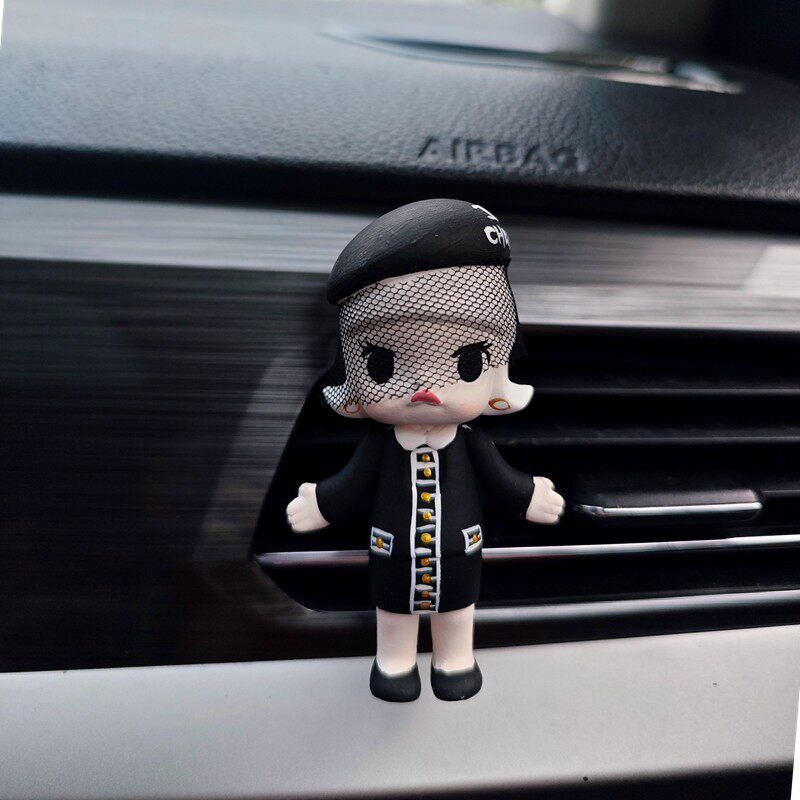 

Car Air Conditioning Vent Decoration Ornament, Car Fragrance Diffuser, Jasmine Scent, Couple Car Interior Accessories, Aroma Stone Girl+Essential Oil Other notes