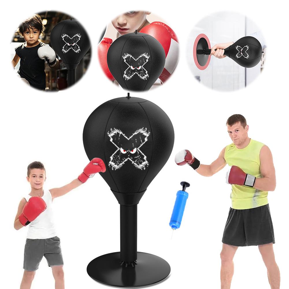 Desktop Punching Bag Boxing Training Punching Bag with Suction Cup Desk Boxing Punch Ball Funny Portable Speed Bag for Office