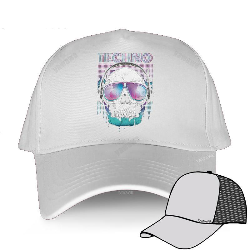 Módní značka Baseballové čepice sunmmer Snapback Hat unisex Awesome Techno Music Skull Head Adult nejnovější golfová čepice Prodyšné klobouky
