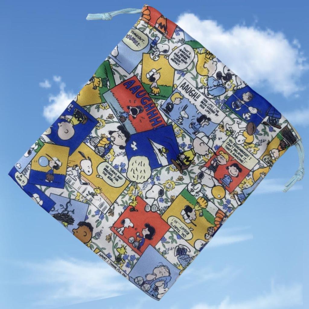 Large Sanrio Canvas Double-Sided Printed Drawstring Tote Bag, Eco-friendly Storage Solution