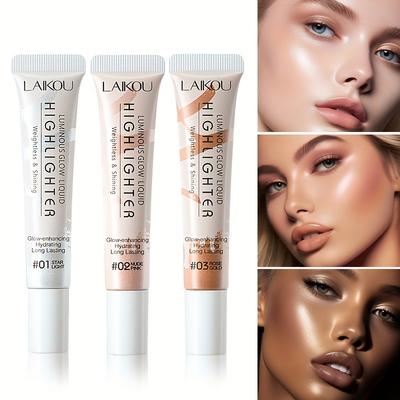 Three Color Lustrous High Gloss Cream Eye Shadow Facial Whole Body Makeup Brightening Contour Cosmetics