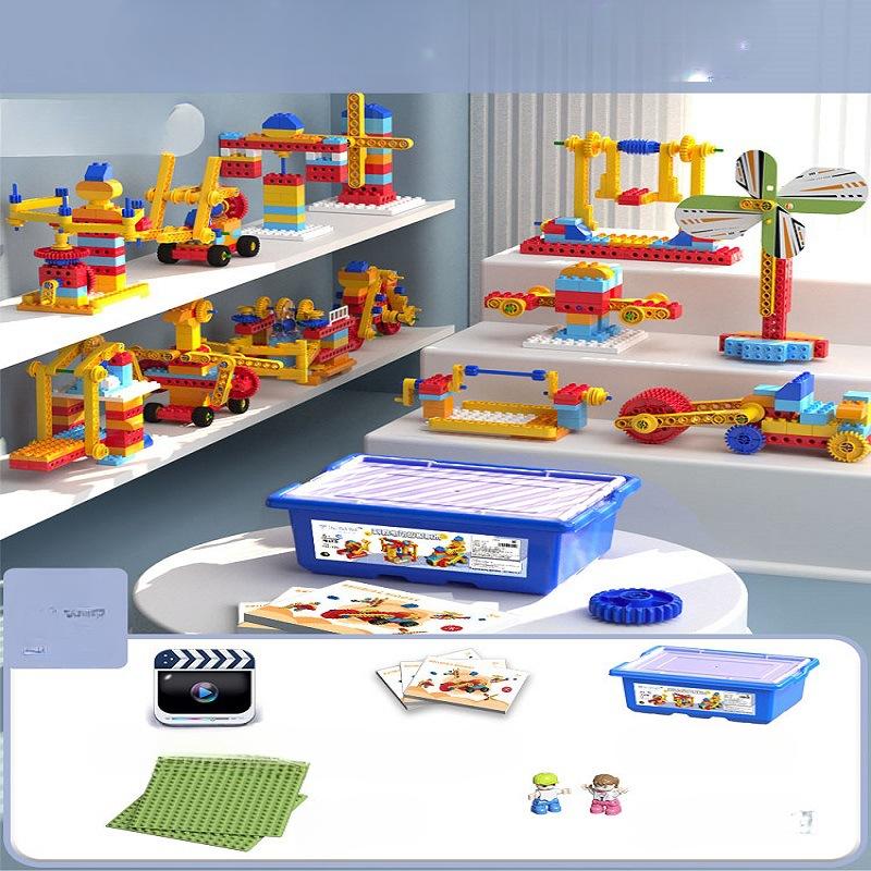 Compatible with Large Particle Mechanical Gear Building Blocks Remote Control Programming Electric Motor Educational Building Block Toys