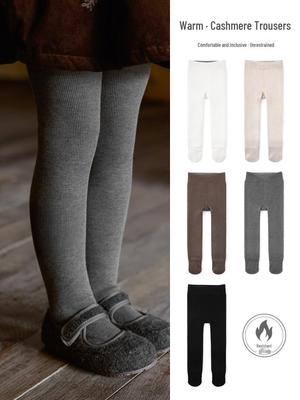 Winter-Leggings mit Fleece-Futter für Mädchen - Dicke, warme Strumpfhose für Kinder im Einteiler-Design